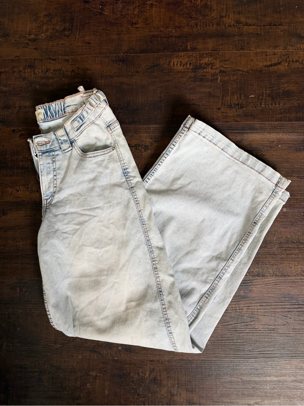 Classic High-Rise Light Wash Flared Jeans